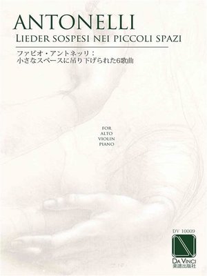 cover image of 6 lieder sospesi nei piccoli spazi, for alto, violin and piano